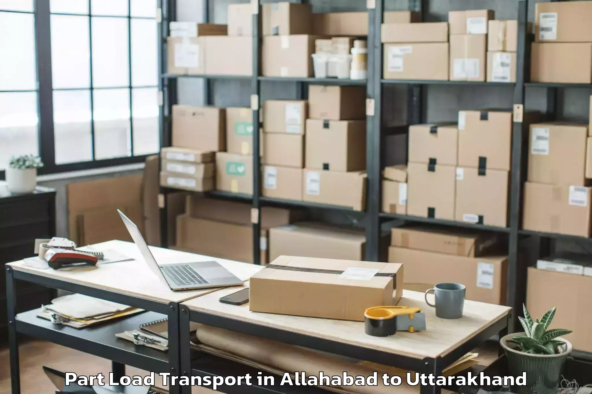 Professional Allahabad to Doon University Dehradun Part Load Transport